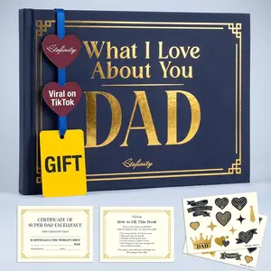 What I Love About You Dad - Fill In The Blank Book For Dad, Birthday Gifts For Dads From Daughter, Son, Kids, Stocking Stuffer Christmas Ideas For Dads