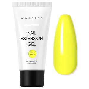 Makartt Poly Nail Gel-50ML Gel Builder ,not include nail form-Bright Yellow Color for Nail Extension Strengthener 3D Diy Hard Gel Manicure Nail Art Home-Sunny Side Up Nail Care Nail Polish