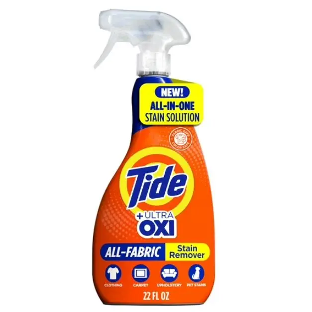 Tide Ultra Oxi All Fabric Laundry Stain Remover Spray 22 fl oz Peroxide Based Fast Acting Fabric and Color Safe Multi Surface Use