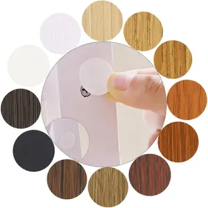 Screw Hole Cover Stickers,12 Colors Waterproof Textured Peel and Stick Screw Covers, 21mm Dia PVC Self Adhesive, Cover Caps for Wall Cabinets Desk Wood Furniture Hole Repair