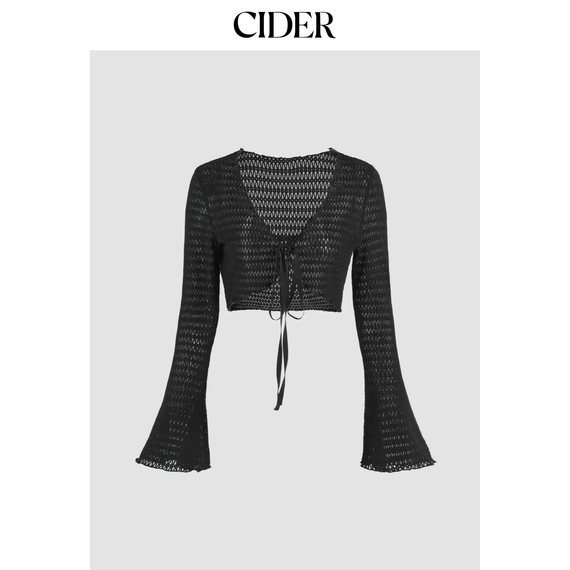 Cider [4 colors, size 0-10] Solid Texture Crop Cardigan