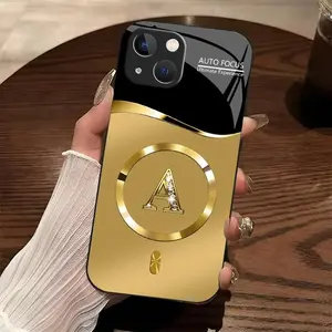 Suitable for [iPhone 15 Plus] high-end MagSafe phone case🥰，Features a magnetic attachment function, with all 26 letters available for you to choose from. YM99