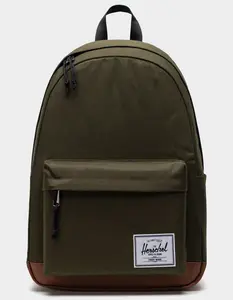 HERSCHEL SUPPLY CO.  Mens Classic XL Leather Backpack, Olive