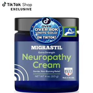 Migrastil Neuropathy Cream - Soothing Cream for Feet, Legs, Hands, Etc. Aloe Shea Butter Gentle Clove Moisturizing Body Care Daily
