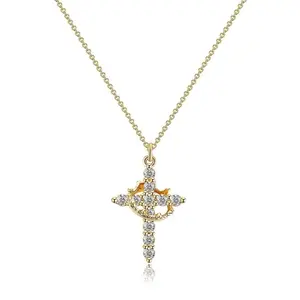 Cross and Crown Necklace for Women - Fashion Accessory