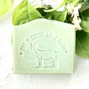 One Blessed Acre Farm Honeysuckkle Goat Milk Bar Soap, 4.5 oz Body Care Cleansing Body Wash Gentle Floral Scent