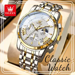 OLEVS Stylish Men's Quartz Watch Luminous Waterproof Sports Wristwatch Model 2892