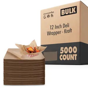 12 Inch Deli Wrapper - Kraft (5000 Pack)