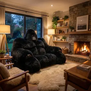 Giant Alpha Gorilla Plush Lounge Sofa