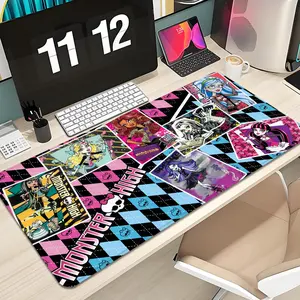 Monster High Mouse Pad Design XXL 1000×500mm 900×400mm 800×400mm 600x300mm Large Gaming Mouse Pad - Extended, Thick, Non-Slip Rubber Base Desk Mat with Precision Stitched Edges - Washable Large Desk Pad Non Slip Mousepad Desktop Accessory