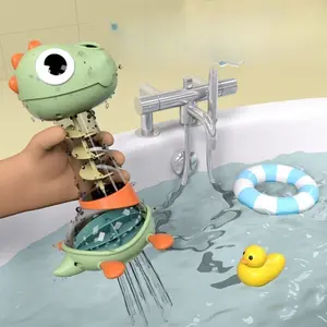 Cartoon Dinosaur Rotating Shower Bath Toy — Fun Water-Spraying Play Toy (Unisex) for Summer Pool & Bathtub Interactive Water Games, and Daily Bathtime Entertainment