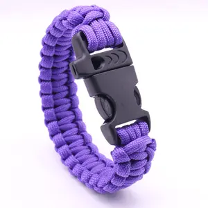 Whistle Paracord Bracelet, Braided Seven-Core Paracord Survival Escape Emergency Outdoor Wristband Bracelet