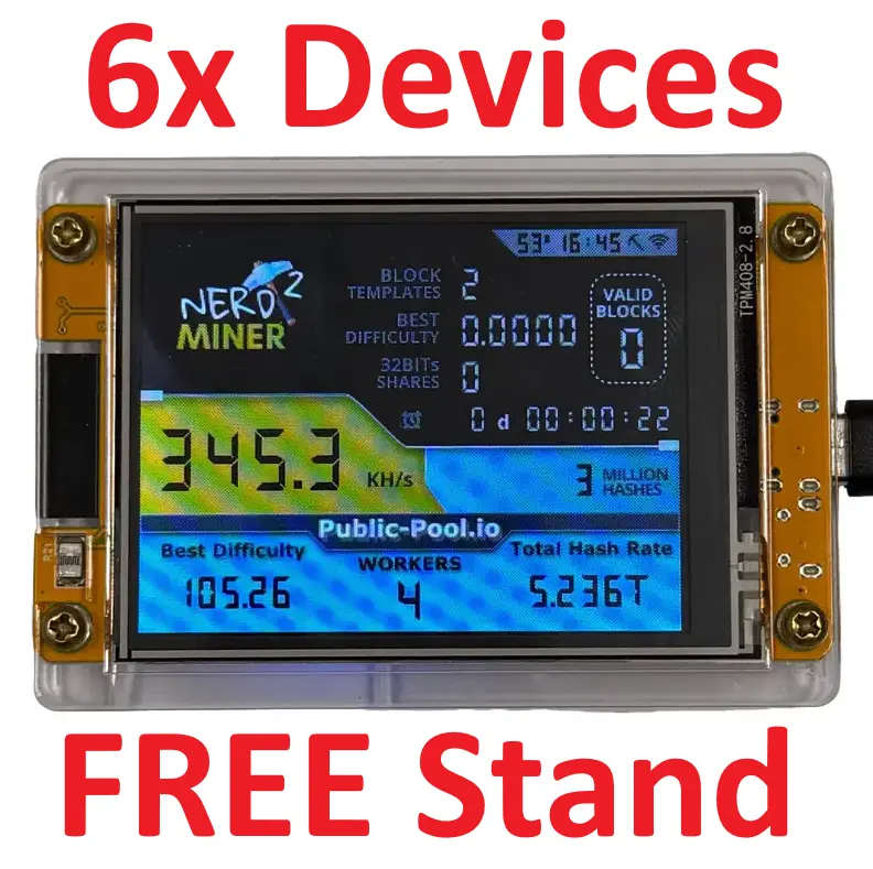 6 Pack of NM 2.8" Touch Screen Development Board with Acrylic Case USB