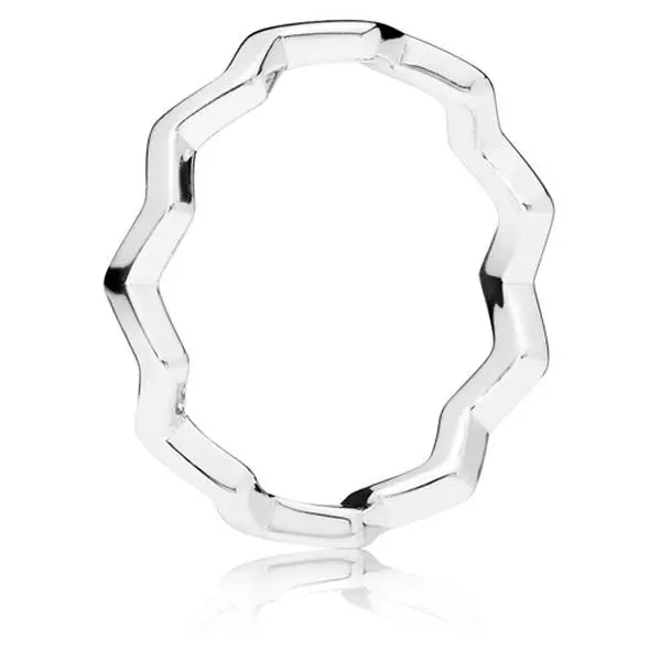 PANDORA Polished Stacked Ring, 925 Stamp Silver Ring, Silver Jewelry Accessory (197752-52), 925 Stamp Silver Rings