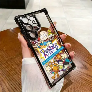 Hilarious Cartoon Rugrats Phone Case Compatible with Samsung Galaxy S25 S24 S23 S22 S21 FE Ultra Plus 4G 5G Shockproof Transparent Soft Back Cover