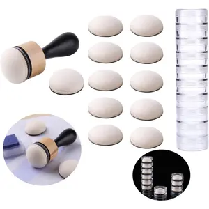 Mini Ink Blending Tool with Foams Replacement Refill Foam Tool for Scrapbooking Painting Drawing Art Supplies Handle Ink Tools Embossing Stencils