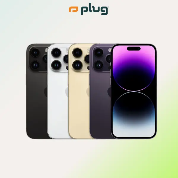 Refurbished iPhone 14 Pro (Unlocked) - Acceptable Condition with 1-Year Warranty by Plug Refurbished iPhone 14 Pro (Unlocked) - Acceptable Condition with 1-Year Warranty by Plug
