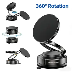 All-Scenario Magnetic Car Phone Stand - Foldable & Retractable, Works for iPhone 17/11 Pro Max (Car/Gym/Mirror/Shower), Car Magnetic Phone Holder