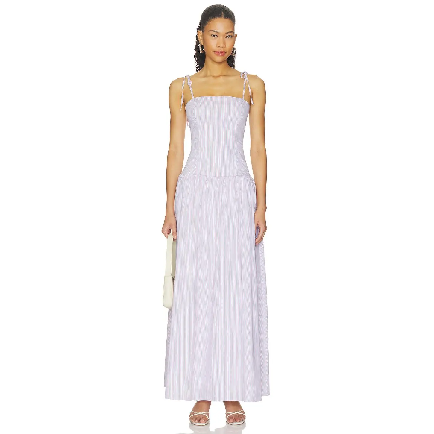 MORE TO COME Channah Maxi Dress in Pink & Blue Stripe
