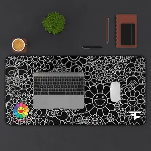 Takashi Murakami x FaZe Clan Desk Mat - Anti-Slip Rubber Base Extra Large Gaming Mousepad - Desk Accesories