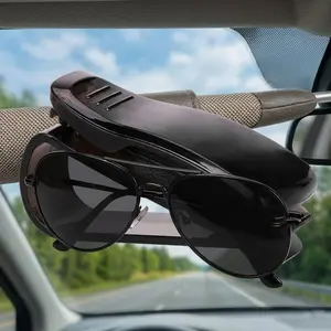 Quick-Access Anti-Slip Dual-Slot visor Clip, multi-function car ticket 7 card holder, durable vehicle organizer system, fast-remove sun visor fixing clip for automotive storage accessories