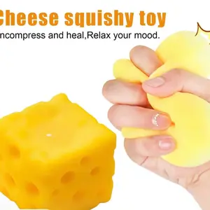 Viral Squishy Cheese Fidget Toy – Soft Sensory Stress Relief Toy