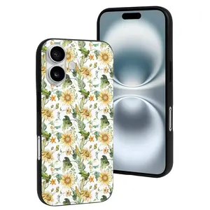 Compatible with Iphone 16 Case Cute - Watercolor Bright Sunflowers Soft Silicone Case Compatible with Iphone 16 Phone Case for Women Men