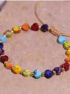 Women's Lucky Foot Chain Made of Natural Gems, Elegant Plain Design, Contemporary Style, All Seasons Accessory, Cord Material