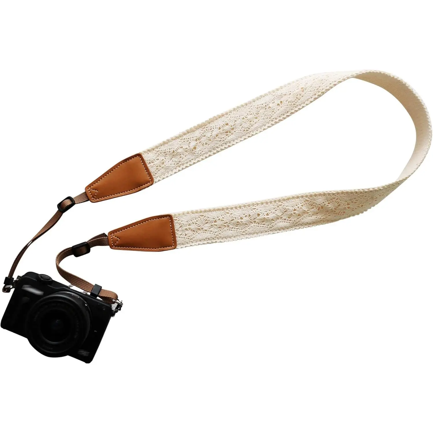 Design Personalized Adjustable Camera Strap Cream Graceful &  Lace, Fit for    Olympus Interchangeable Lens Digital Camera/DSLR etc.