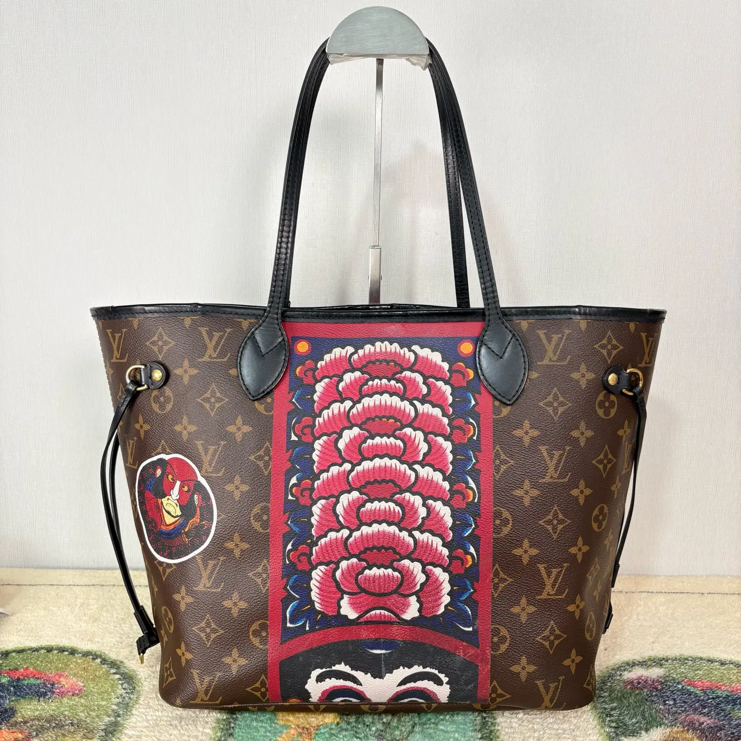 Pre-owned Louis Vuitton pvc Tote Bags Neverfull MM Monogram Kabuki mq2363
