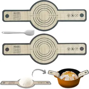 Silicone Bread Baking Sling for Dutch Oven – Reusable Non-Stick Mat with Long Handles for Easy Bread Transfer, 2 Pack