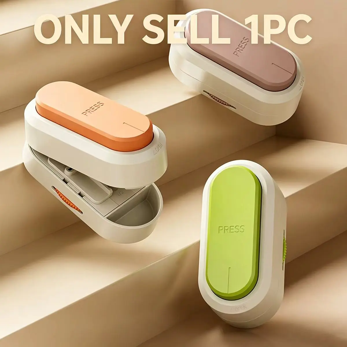 Portable Pill Cutter for Various Tablet Sizes, Adjustable Center Alignment, Ideal for Daily Medication Storage and Division, Vitamin Organizer