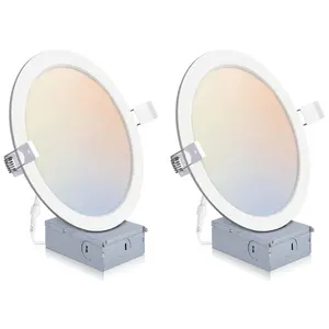 POWERASIA 6Inch Recessed Lighting,Downlight Dimmable Flush Mount PanelPin Light Ceiling,Canless Lighting For Bedroom,Living,Read,Corridor