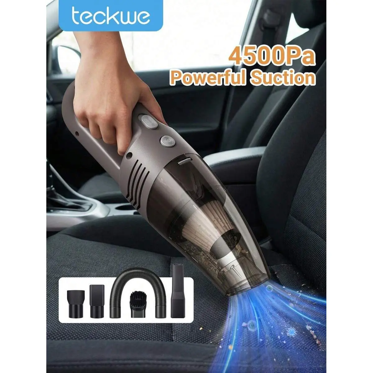 Mini 12V Car Vacuum Cleaner, Compact Handheld Interior Cleaning Tool For Light Dust Crumbs Seat Gaps And Dry Debris
