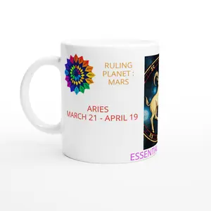 White 11oz Ceramic Mug (ARIES)