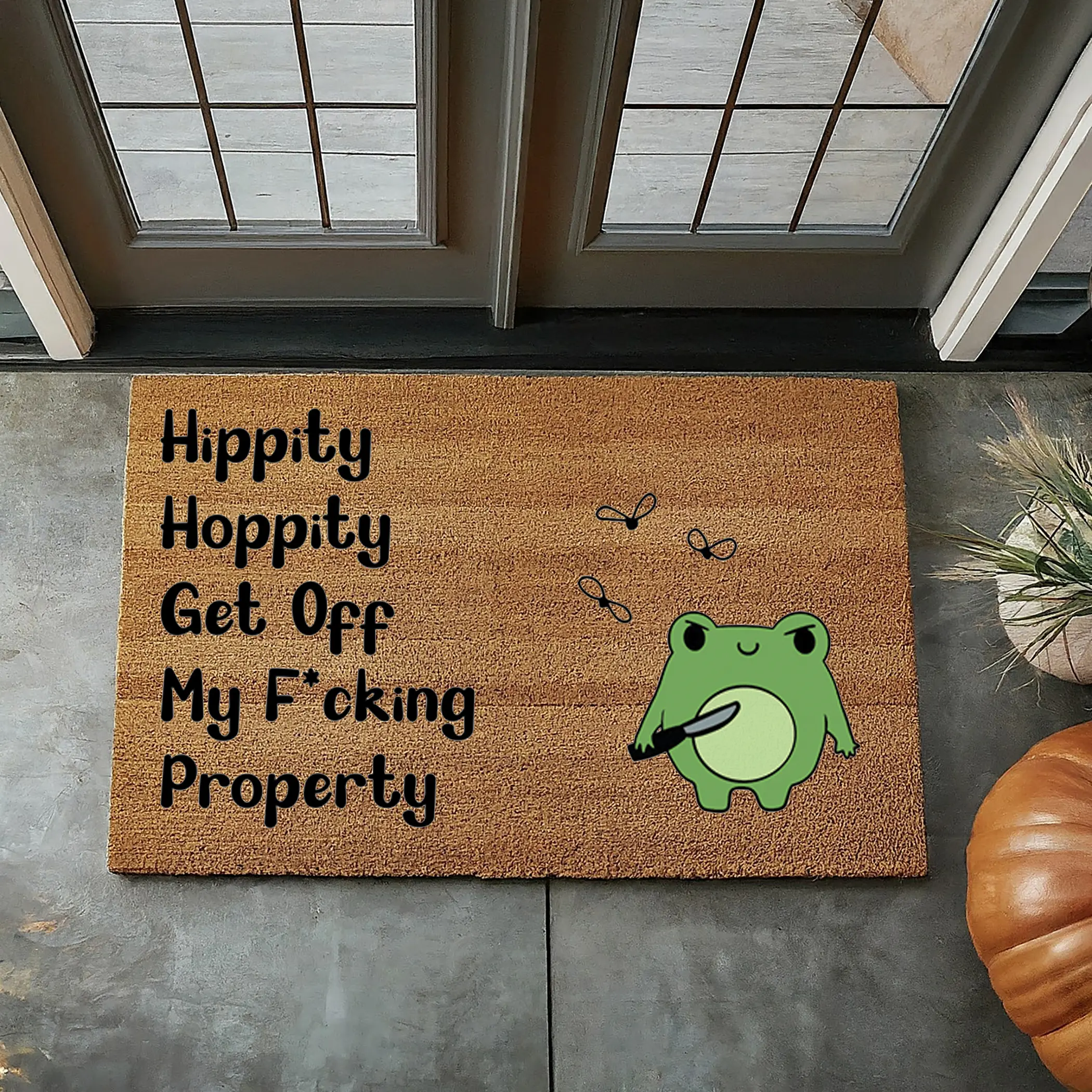 Doormat Hippity Hoppity Get Off My F**king Property Welcome Mat Outdoor Decor Housewarming Gift Closing Gift Funny Doormat Funny Gift 5050zz - Made in Florida
