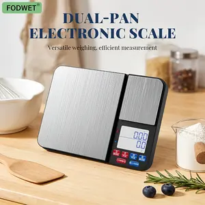 Digital Food Scale, Dual Platform Kitchen Scale with 0.01g Precision & 22lb Capacity for Baking, Cooking & Meal Prep