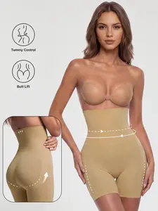 AZAZIE Shapewear Shorts for Women, Seamless High Waist Nylon Spandex with Firm Compression for Tummy Control & Butt Lifting Under Bodycon Dresses