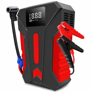 15000A Peak Current Car Emergency Jump Starter & 250PSI Portable Tire Inflator, 12V (Gas/Diesel 2.11 Gallons) for quick vehicle start, portable car battery charger, USB input/output, LED emergency light, car emergency tool