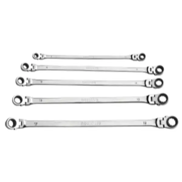 Mountain MTNRM6 5-Piece Metric Double Box Universal Spline Reversible Ratcheting Wrench Set, Ratchet Wrench Sets, Sets Ratchet Wrench