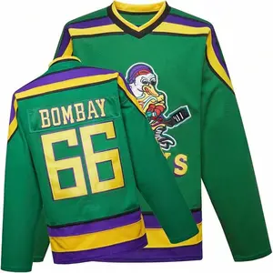 Mighty Ducks Jersey Movie Ice Hockey Jersey S-XXL Charlie Conway #   96 Adam Banks #   99, 90S Hip Hop Clothing For Party