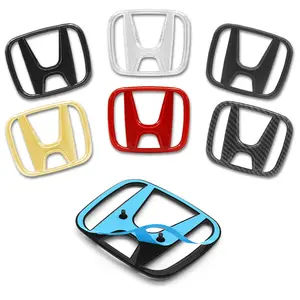 Honda ABS Car Hood Front Bonnet Grill Rear Trunk Emblem Logo Badge Sticker Car Decals For Honda Civic City Accord Odyssey CRV Hrv Jazz CBR