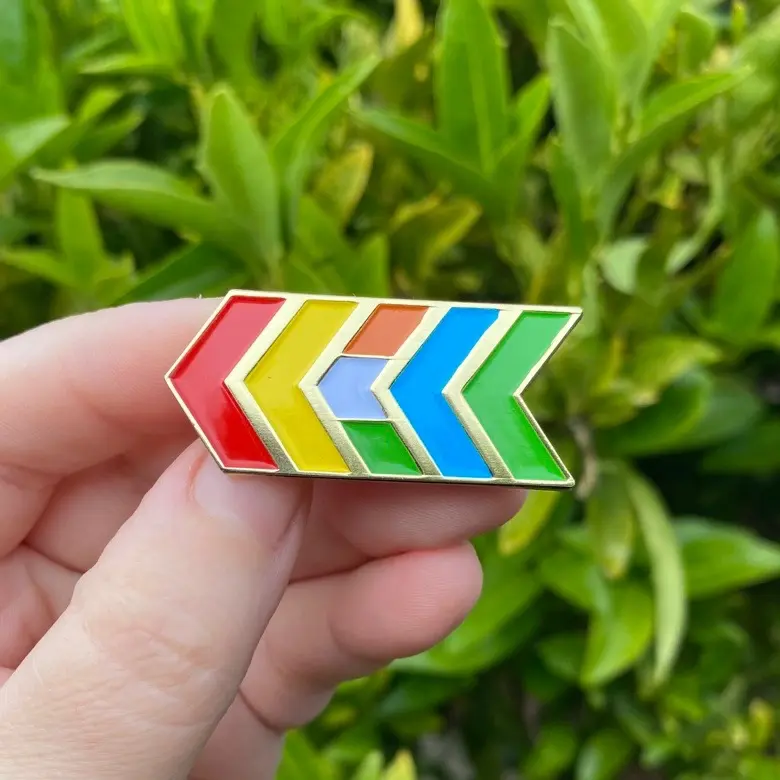 1D Arrow Enamel Pin
