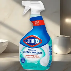 Clorox Bathroom Foamer with Bleach 30oz - Bathroom Cleaner, Ocean Mist Scent, with Bleach, 30oz, for Tubs Showers, Foaming Formula