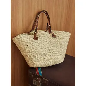 Cider [size One Size-One Size] DOUBLE HANDLE STRAW TOTE BAG