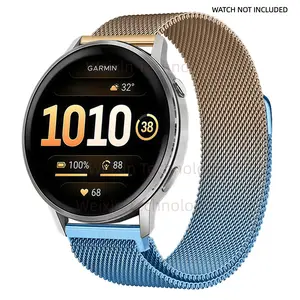 22mm Metal Band Compatible with Garmin Venu 4/venu 3 45mm/venu 2/vivoactive 4, Quick Release Milanese Replacement Strap, Unisex