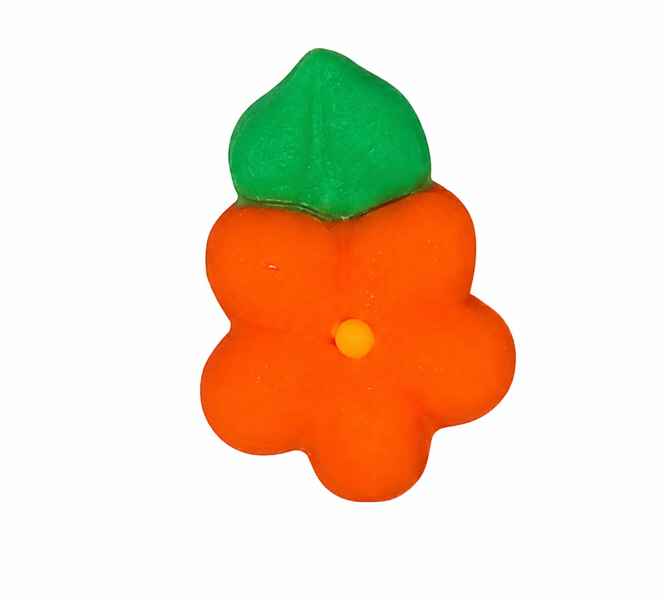 Orange Royal Icing Drop Flowers 1/2in 12-Count