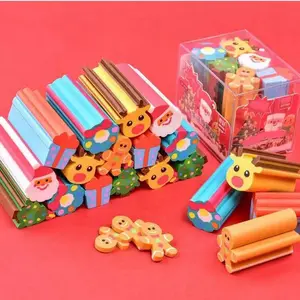 Christmas Reindeer Eraser Set, 6-Piece Rubber Erasers for Students, Holiday Gift & Reward Prizes, Fun School Supplies