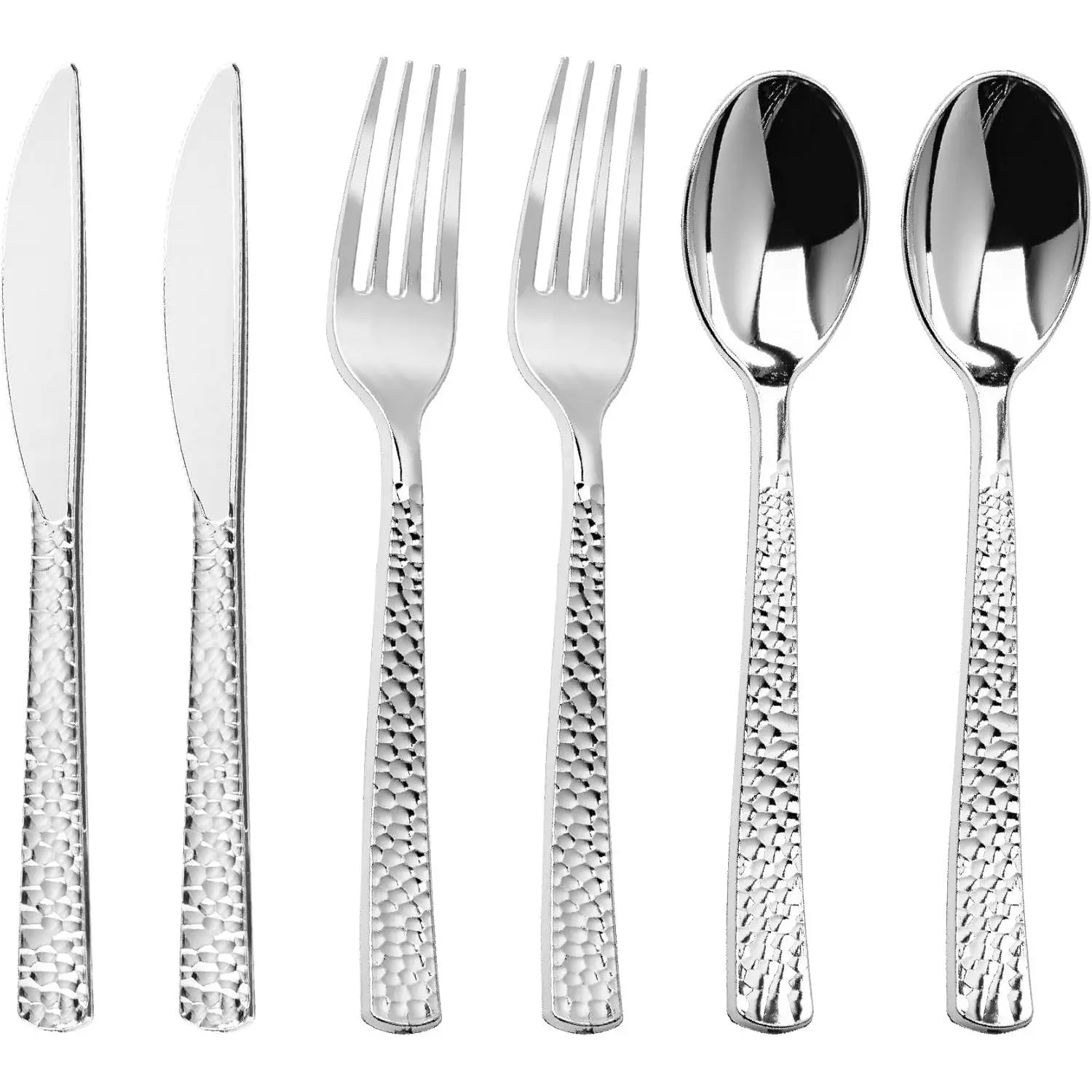 360 count  Plastic Silverware, Heavy Duty Plastic Cutlery Set, Disposable Utensils, 120 Forks, 120 Spoons and 120  for Party, Wedding and Events