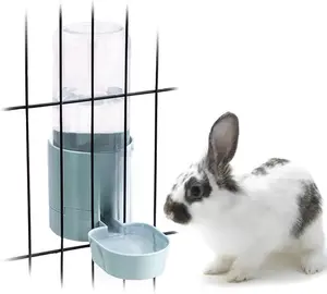 17oz No Leak Rabbit Waterer Feeder, No Drip Water Feeder Water Bowl for Guinea Pig Hamster Chinchilla Ferret Small Animal